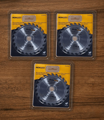 Kit 3 Discos de Serra Circular com Vídea 24 Dentes Iron Prime (novo)