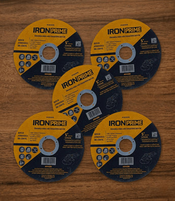 Kit 5 Discos Abrasivos de Corte Iron Prime