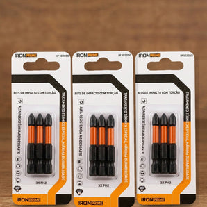 Kit 3 Jogos de Bits de Impacto com Torção Iron Prime